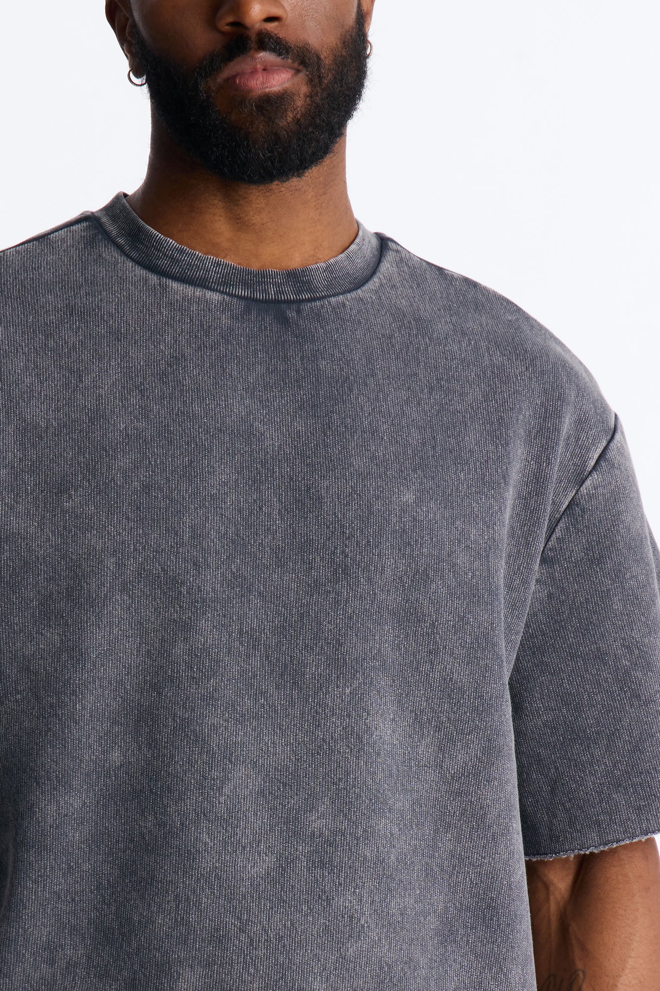 On The Go Washed Tee - Charcoal