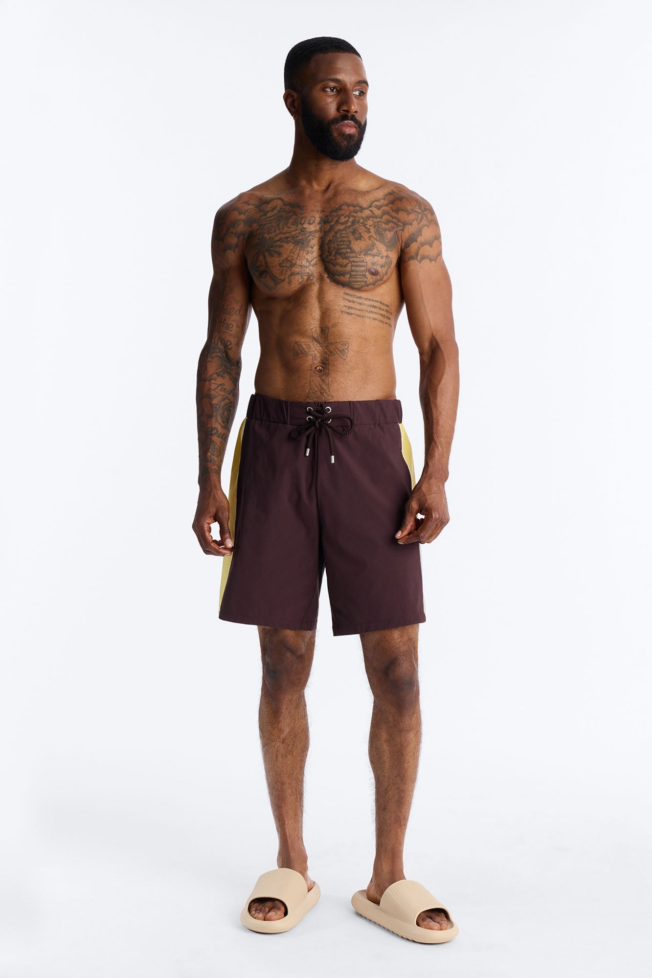 Everyday Stretch Paneled Boardshorts 9″ - Brown