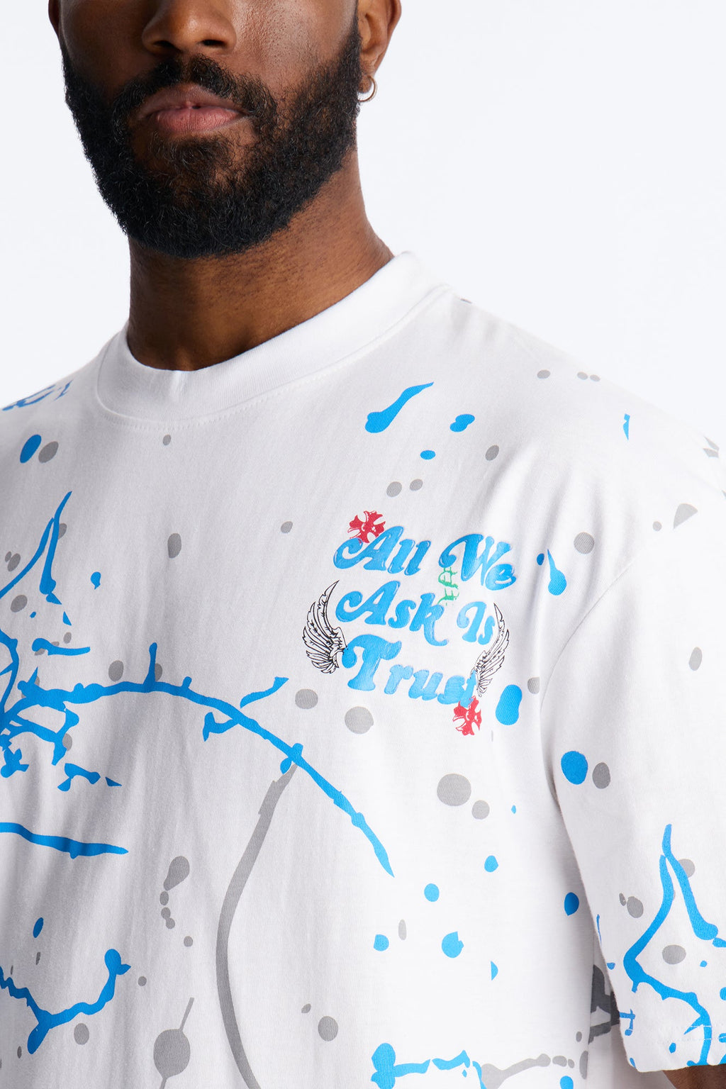 All We Trust Is Money Short Sleeve Tee - White