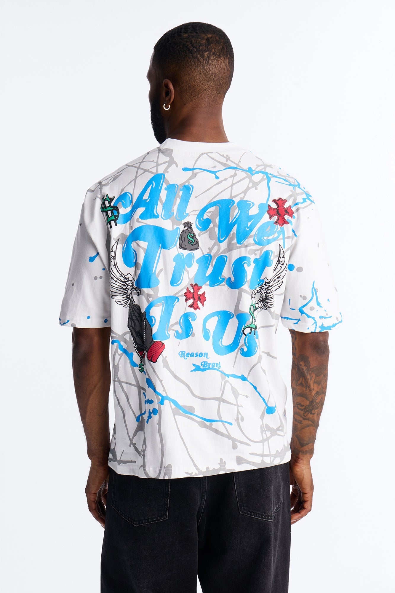 All We Trust Is Money Short Sleeve Tee - White