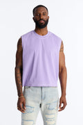 Boxy Cropped Caliber Muscle Tee - Purple
