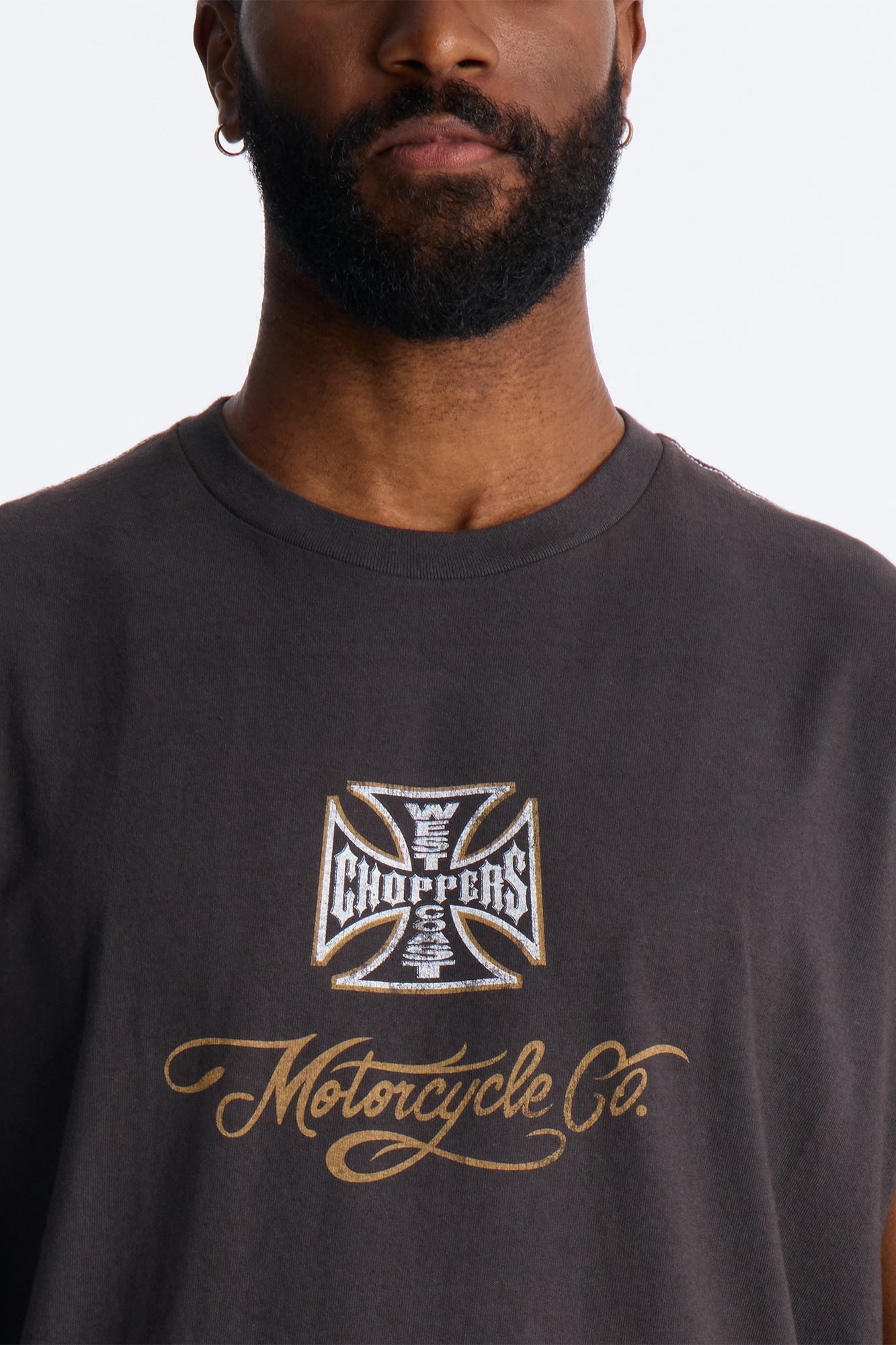 West Coast Choppers Motorcycle Club Muscle Tee - Black Wash