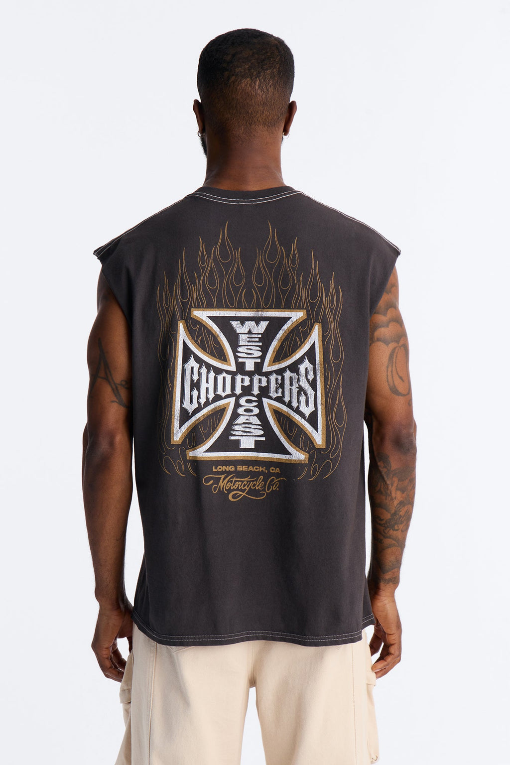 West Coast Choppers Motorcycle Club Muscle Tee - Black Wash