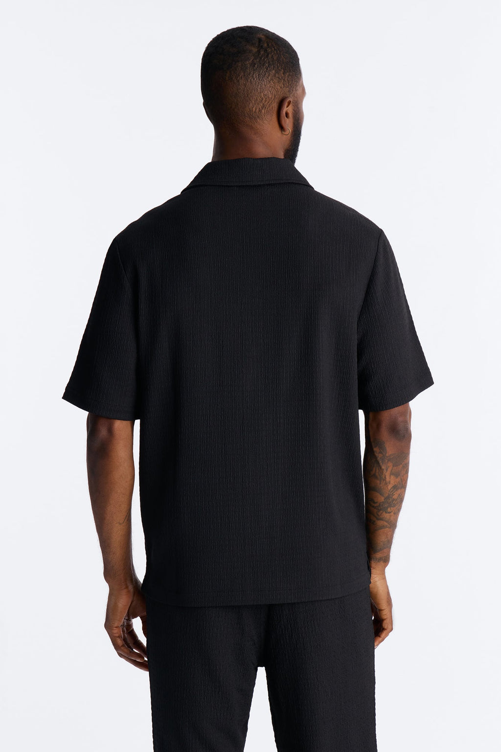 Burton Cuban Collar Button Up Shirt - Black