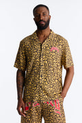 Loyalty In The Wild Short Sleeve Cuban Collar Shirt - Leopard