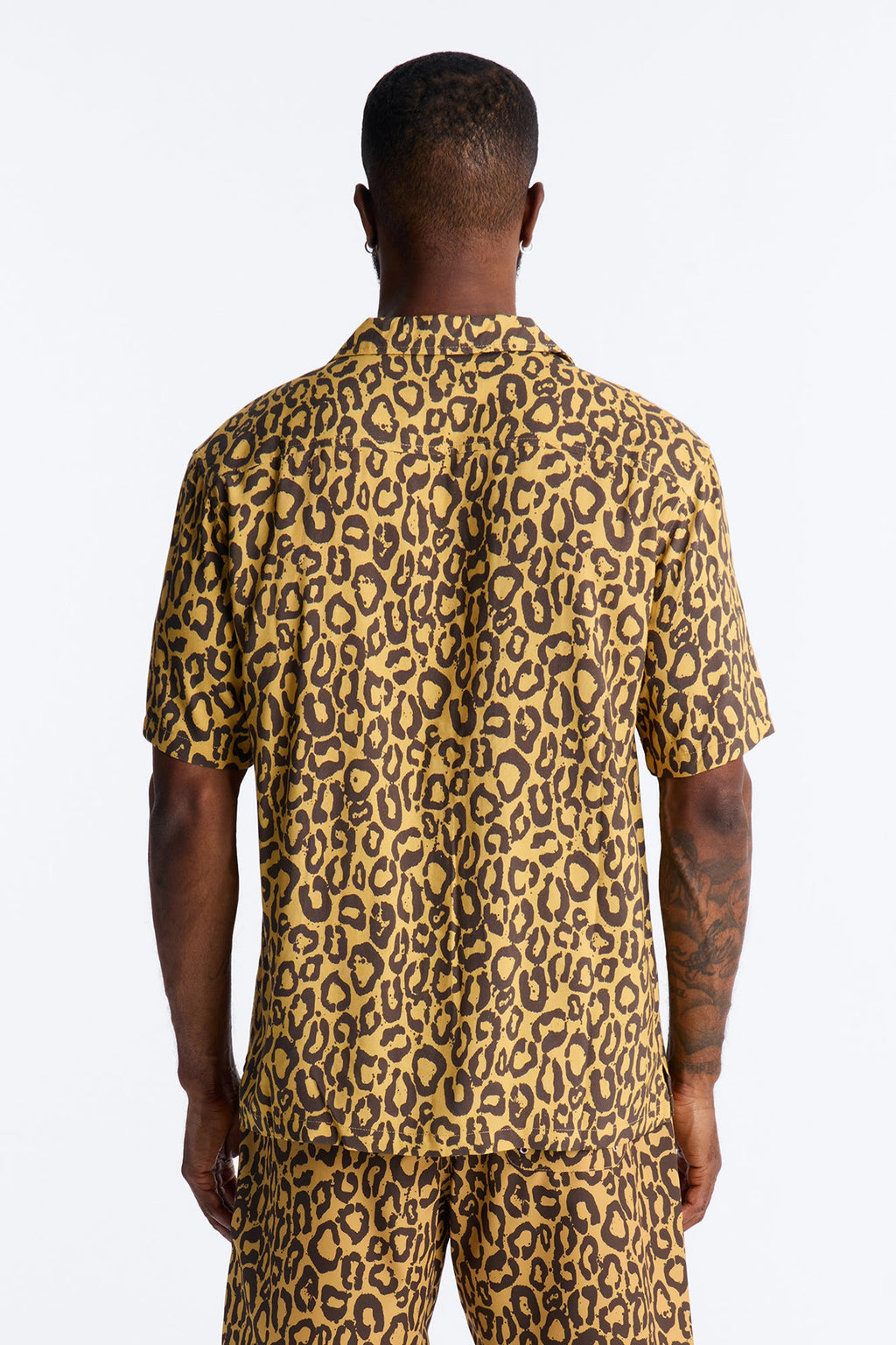 Loyalty In The Wild Short Sleeve Cuban Collar Shirt - Leopard