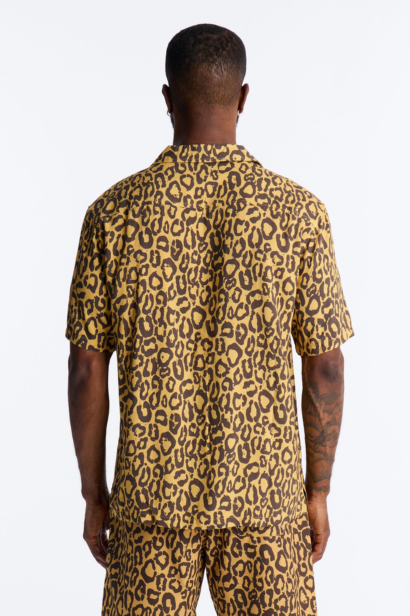 Loyalty In The Wild Short Sleeve Cuban Collar Shirt - Leopard