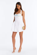 Mariah Embroidered Poplin Mini Dress - White/combo