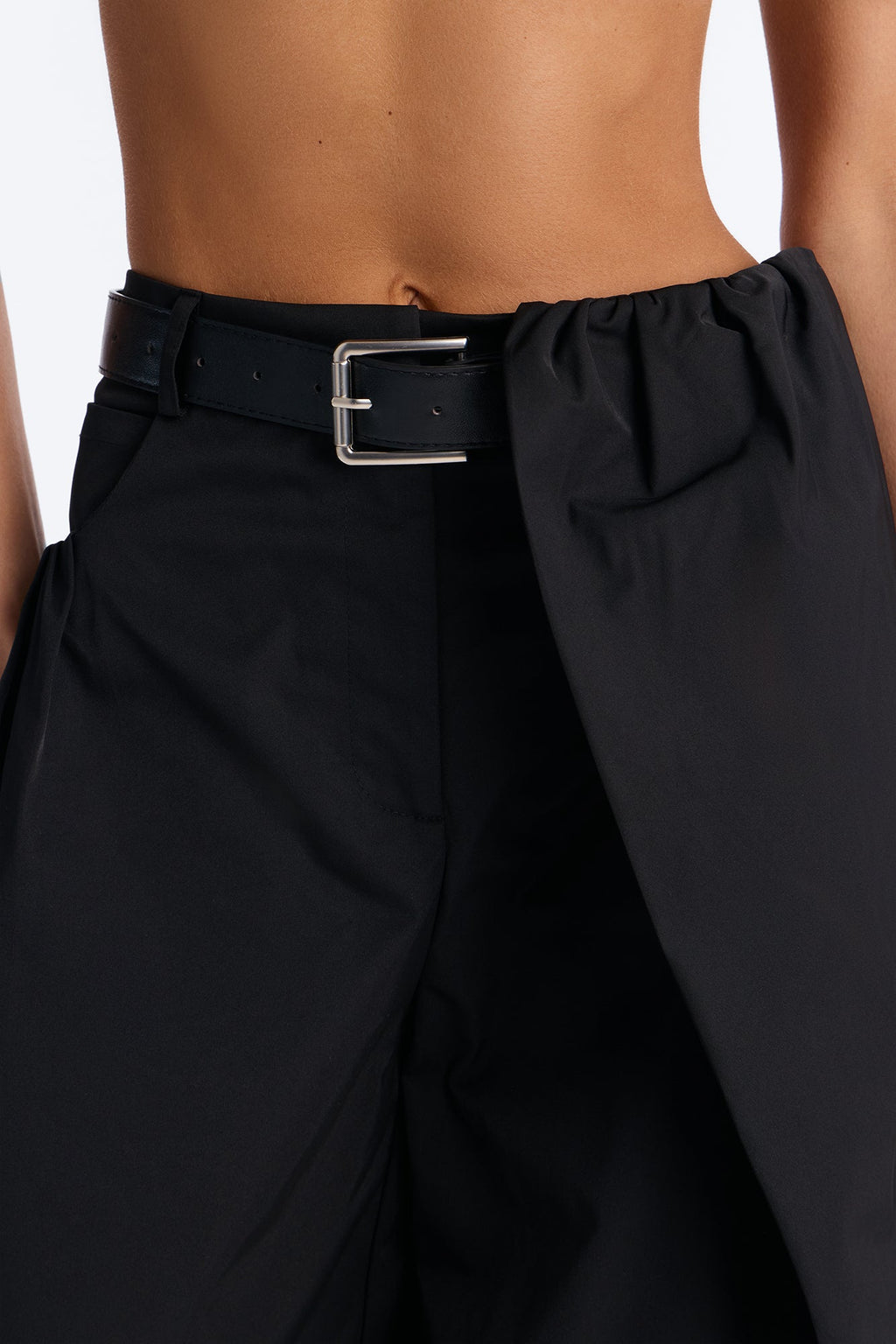 Kass High Rise Belted Wide Leg Pant - Black