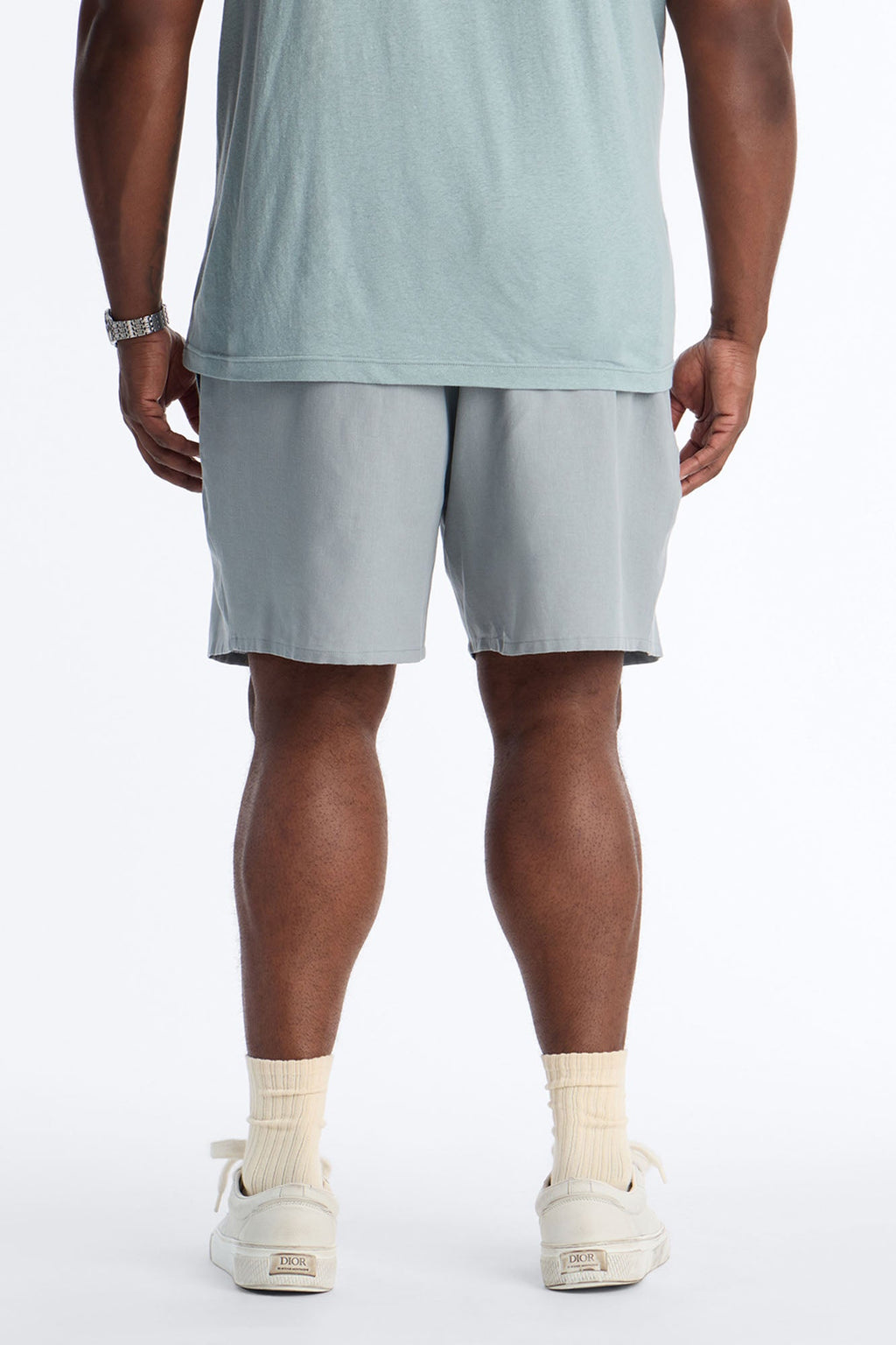 Bahamas Linen Slim Short - Slate Blue