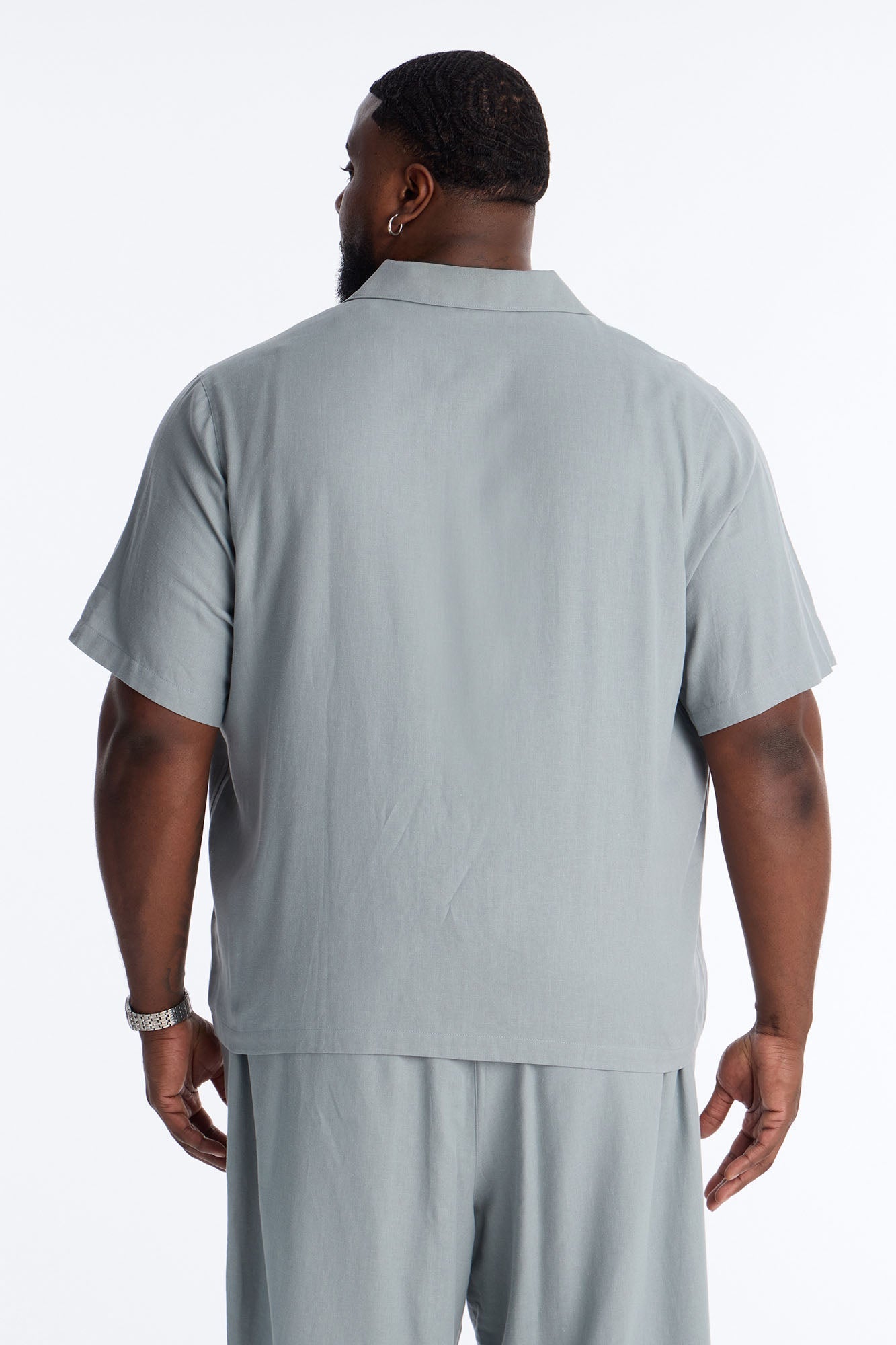 Bahamas Linen Shirt - Slate Blue