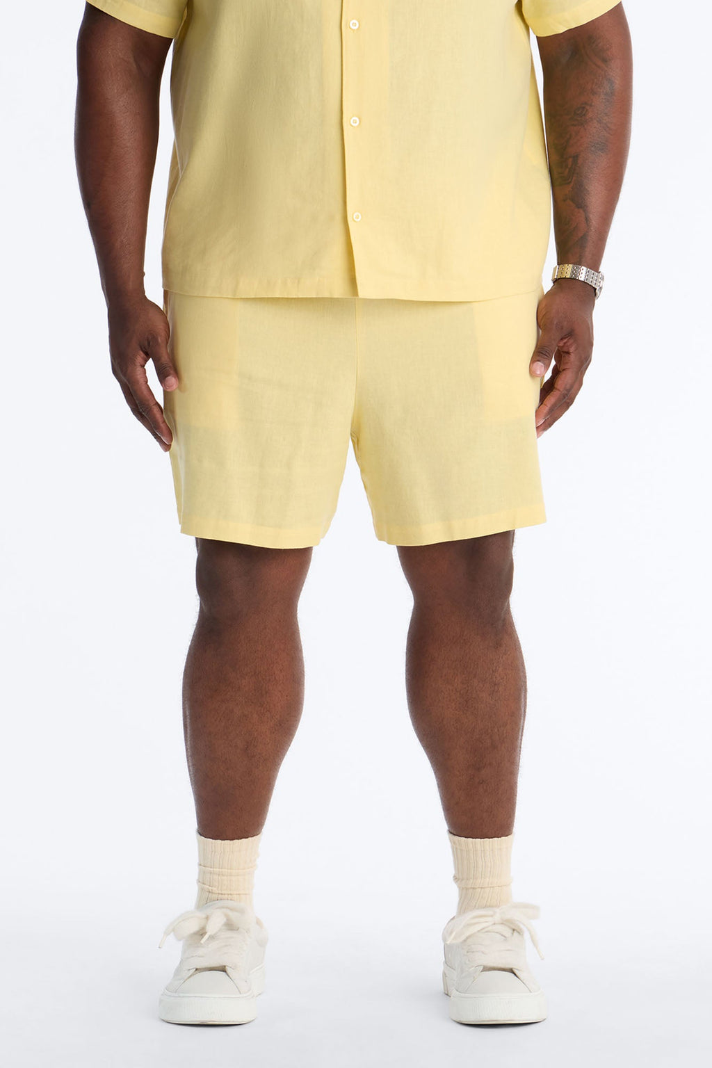 Bahamas Linen Shorts - Butter Yellow