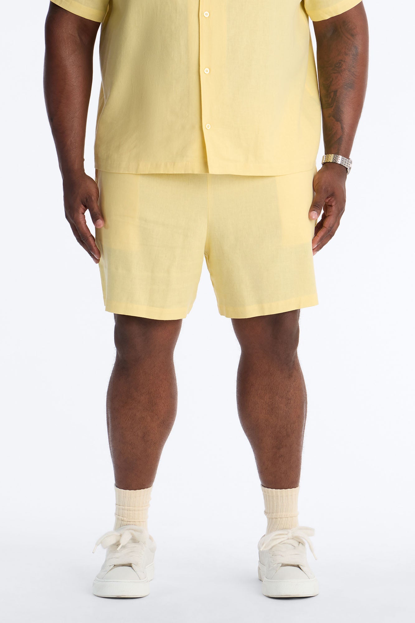Bahamas Linen Shorts - Butter Yellow
