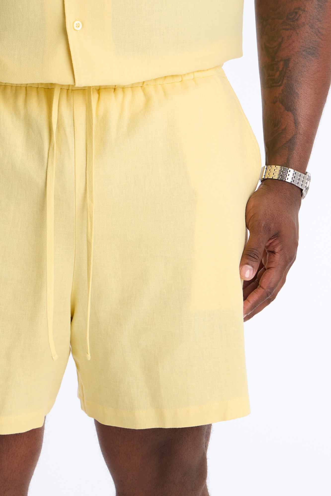 Bahamas Linen Shorts - Butter Yellow