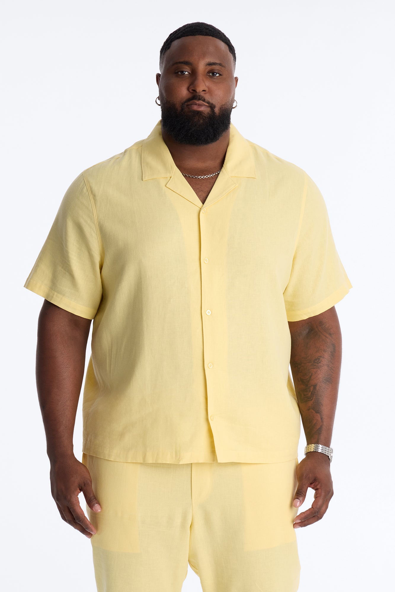 Bahamas Linen Shirt - Butter Yellow