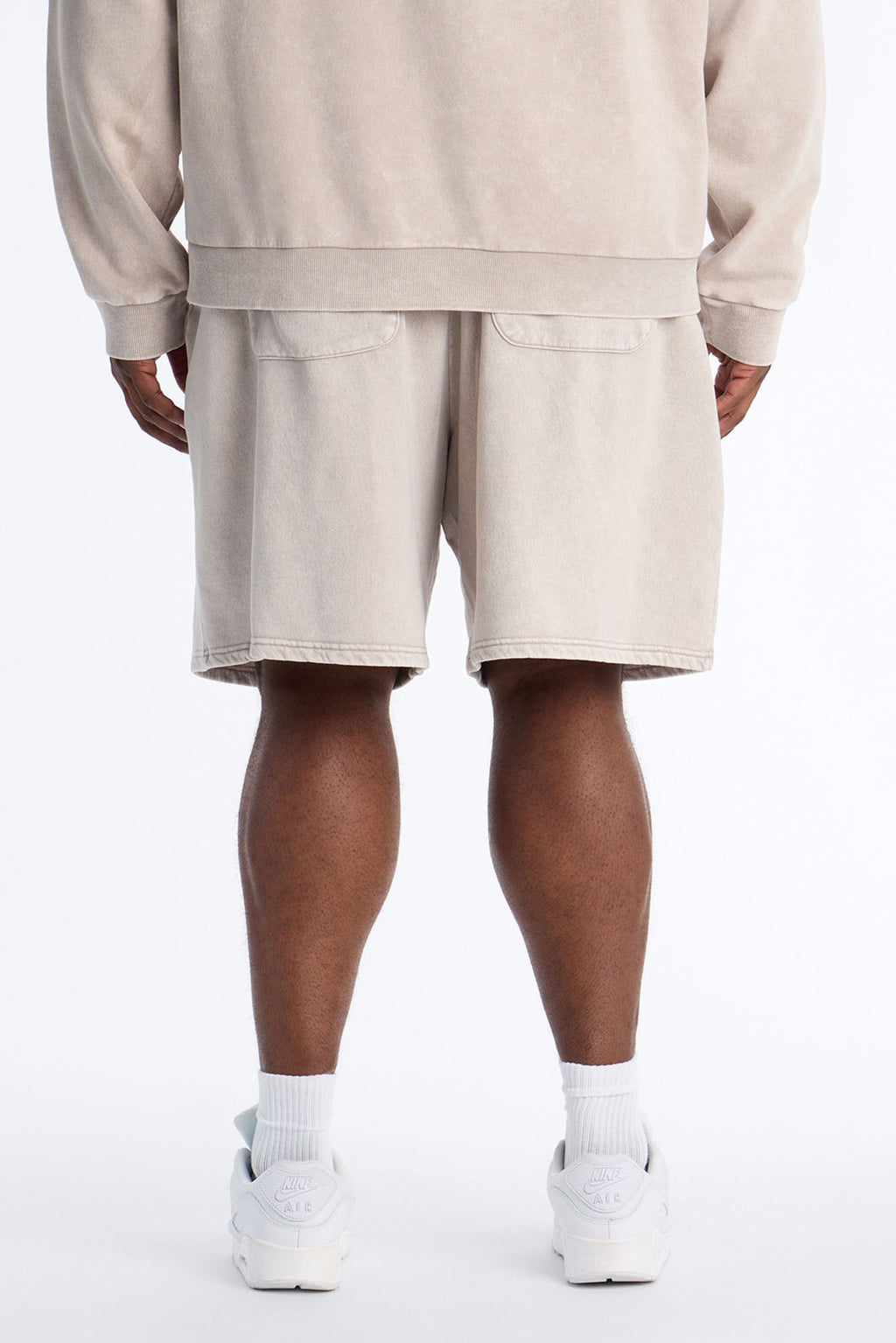 On The Go Washed Sweatshort - Taupe