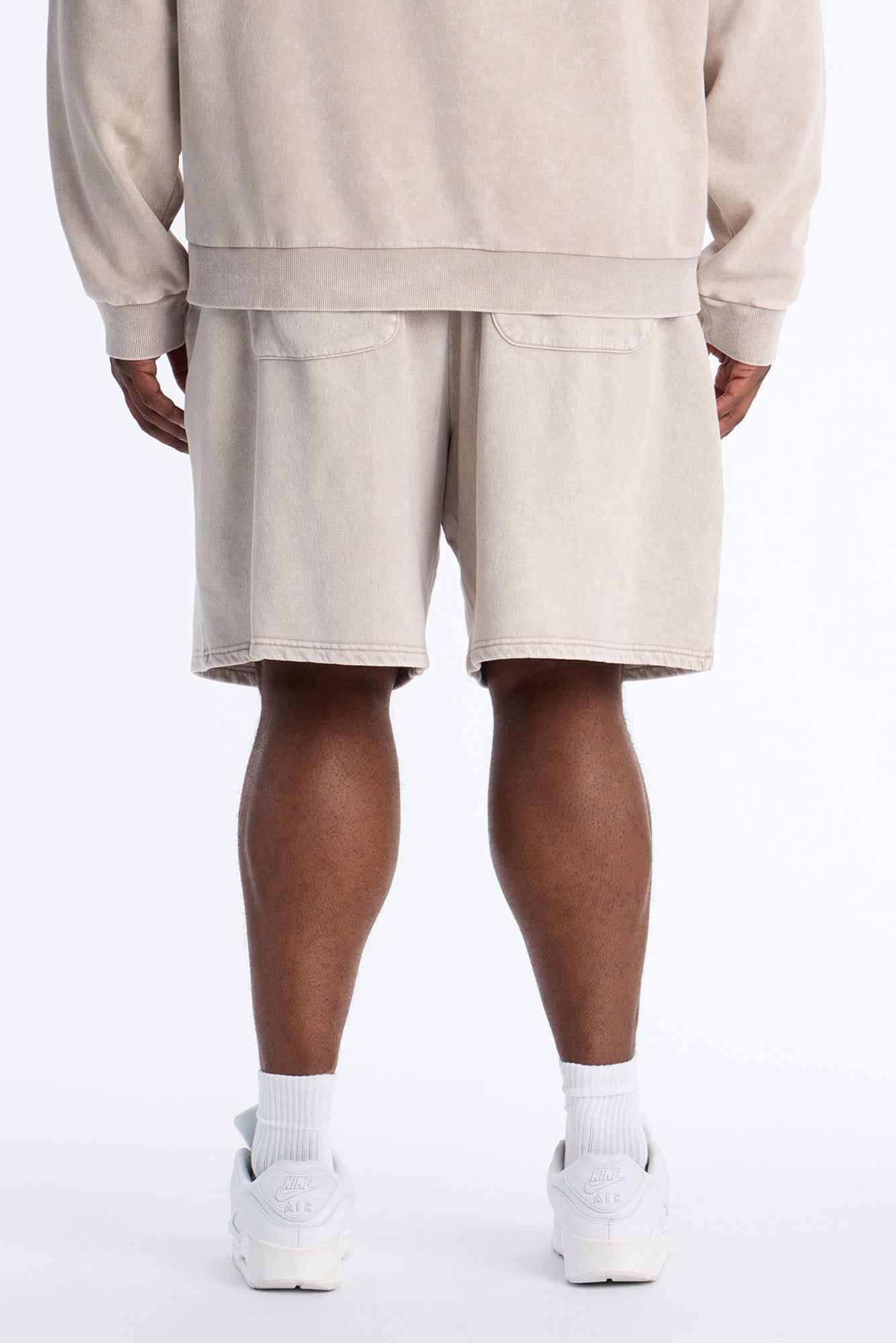 On The Go Washed Sweatshort - Taupe