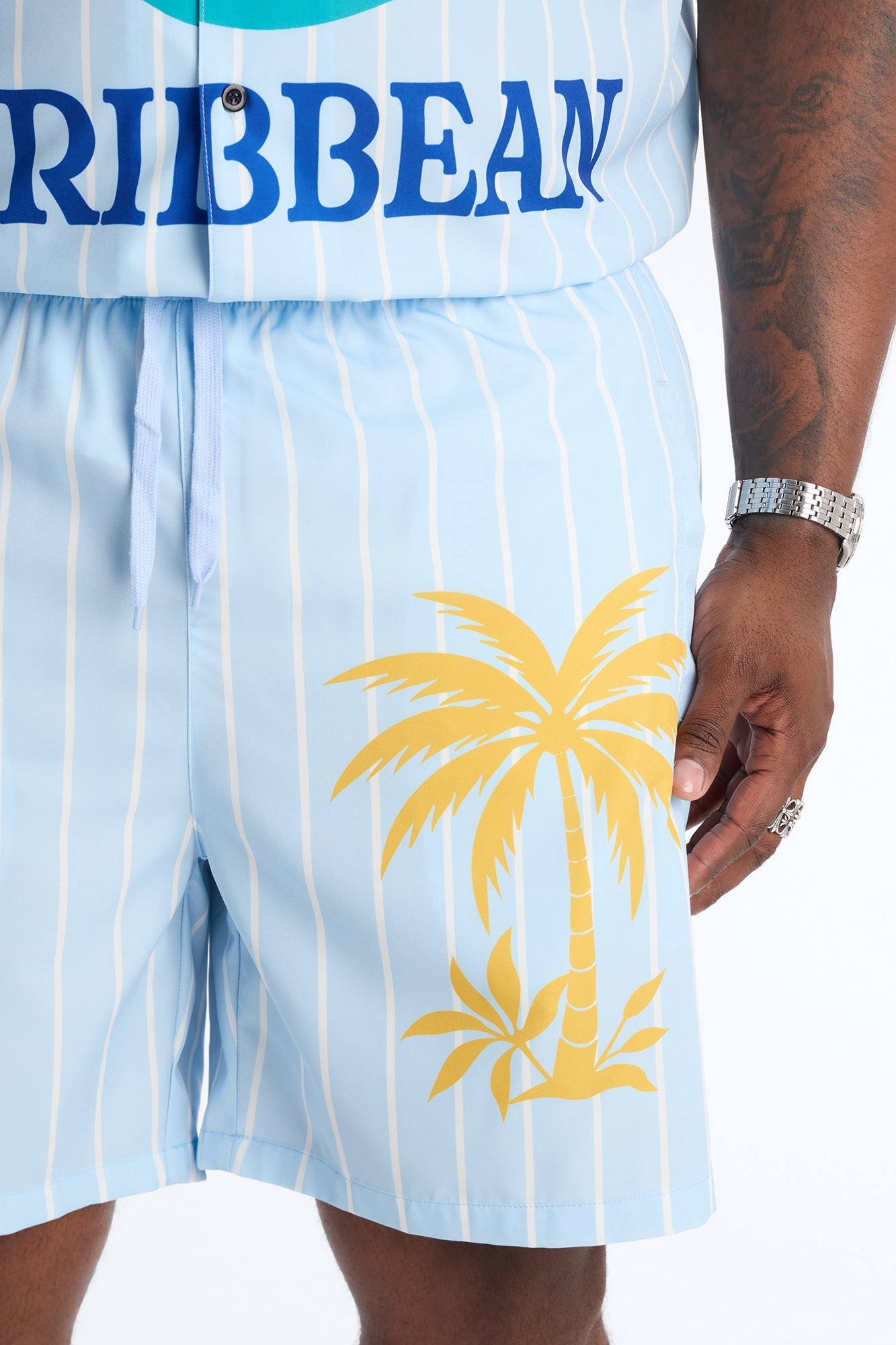 Relaxed Caribbean Vacay Short - Blue