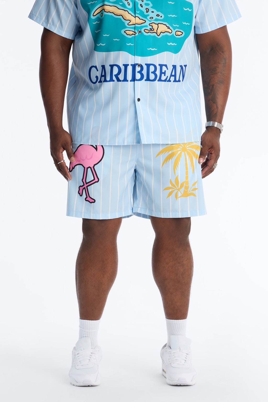 Relaxed Caribbean Vacay Short - Blue