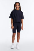 Mini My Go To Biker Short Set - Navy