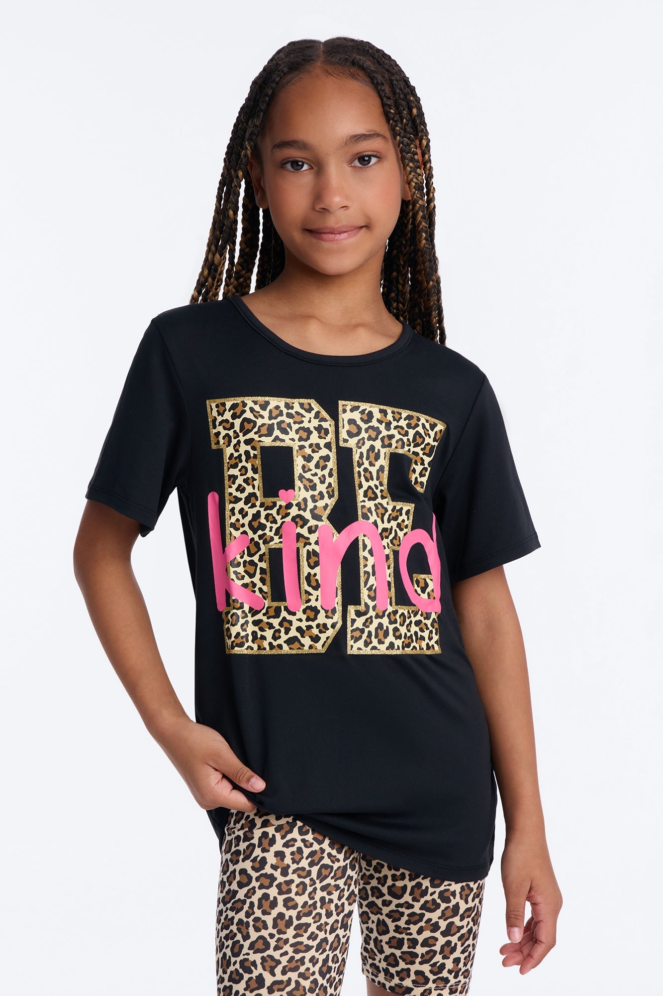 Mini Always Be Kind Bike Short Set - Black/combo