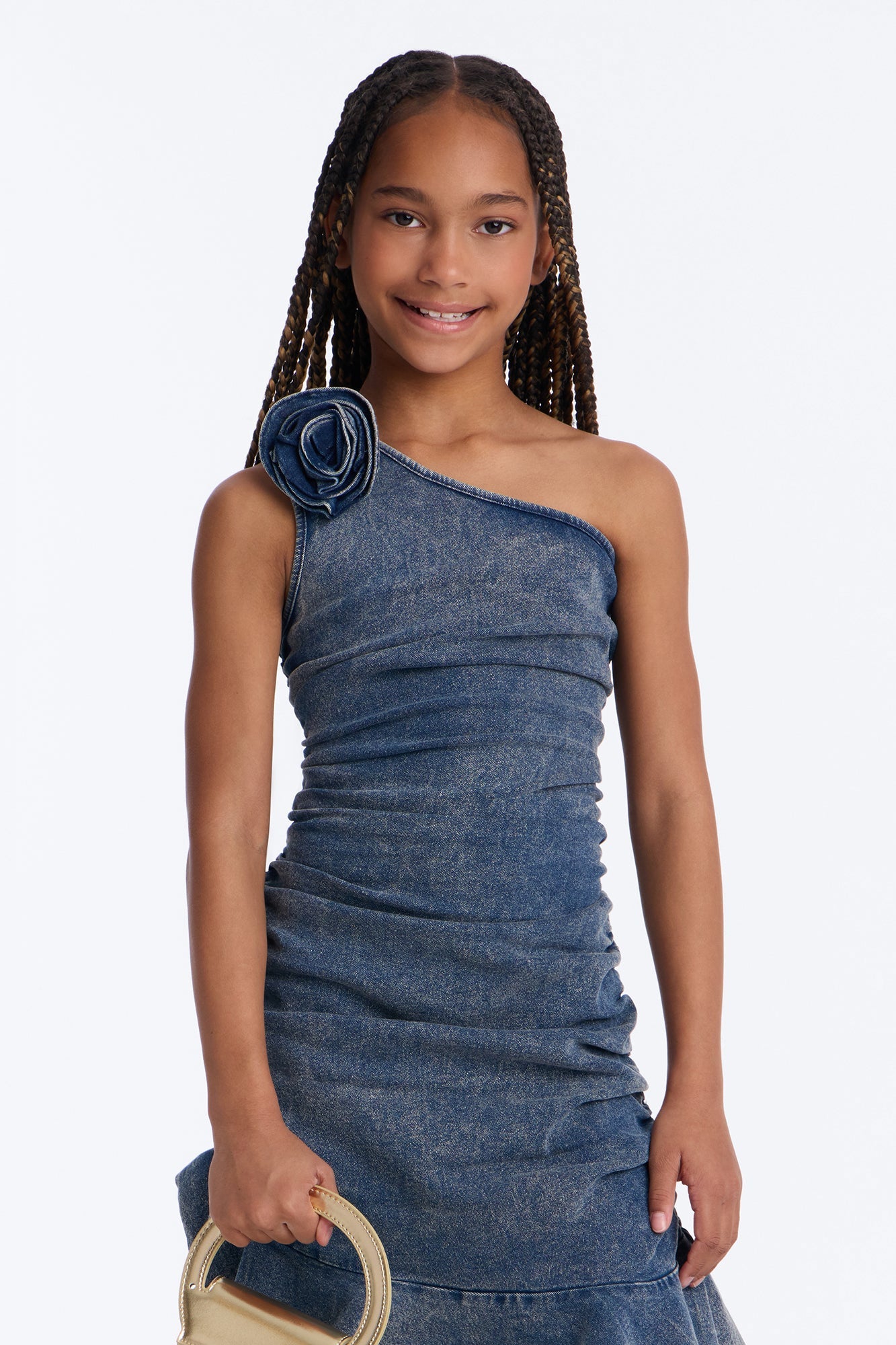 Mini Arianna Denim Dress - Dark Wash