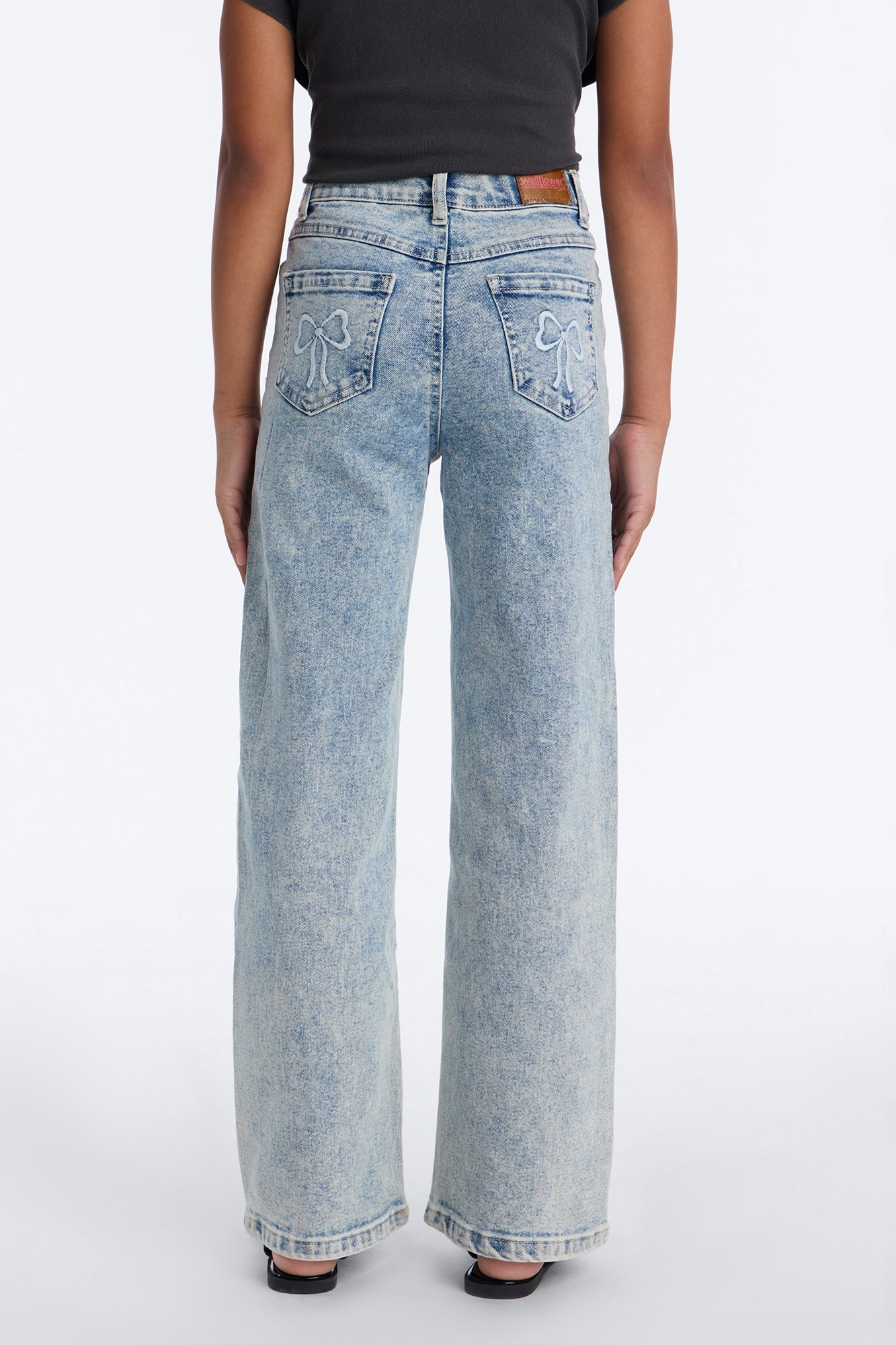 Mini On The Right Track Wide Leg Jeans - Medium Wash