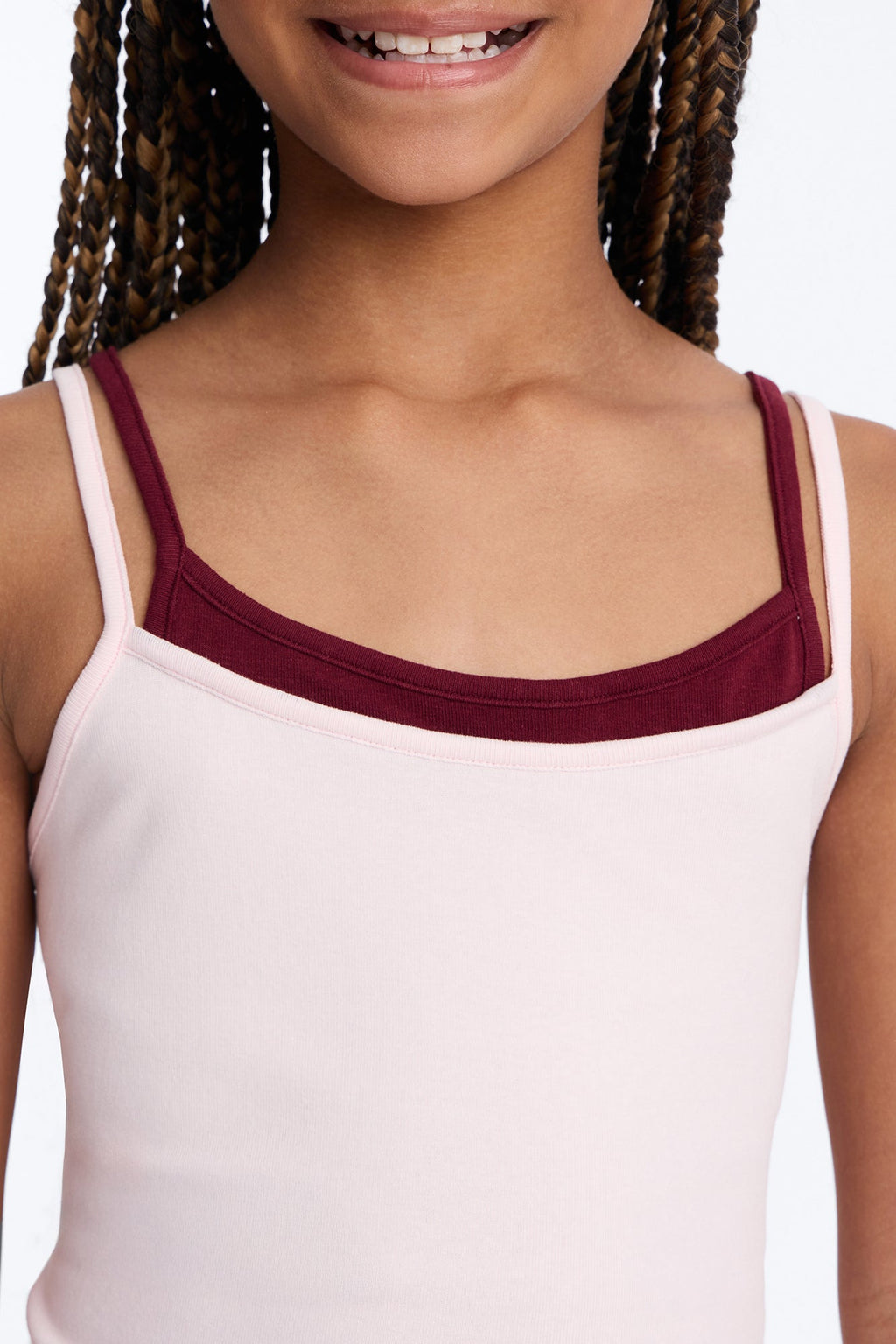 Mini Soho Babe Double Layered Cami Top - Pink/combo