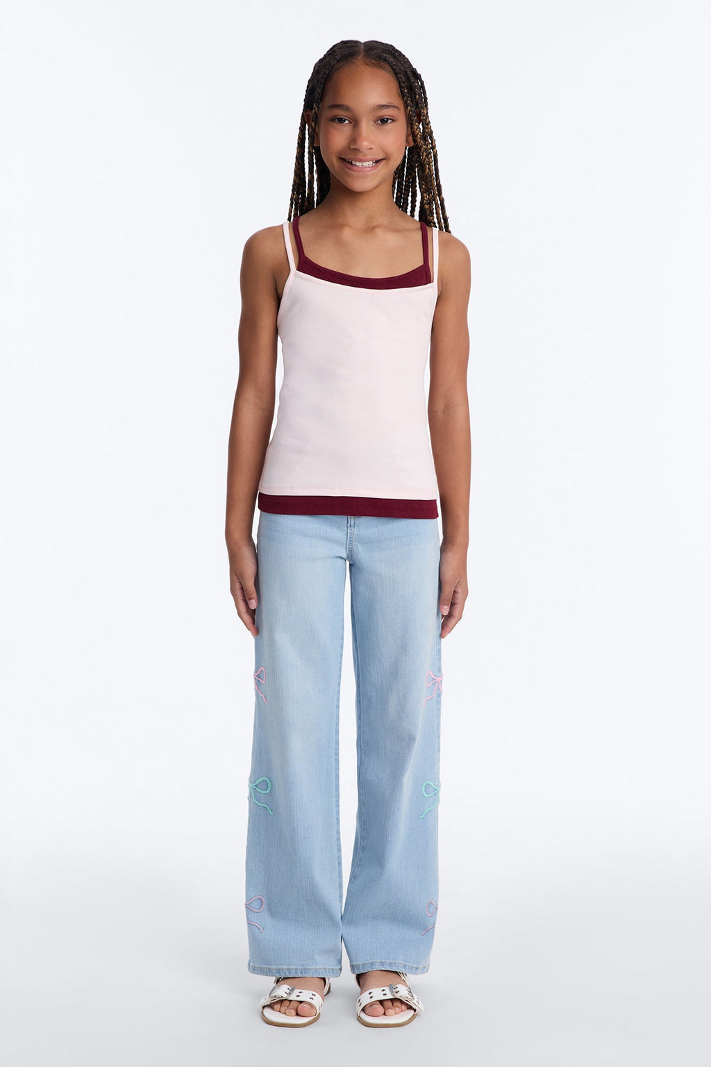 Mini Positively Pretty Wide Leg Jeans - Light Wash