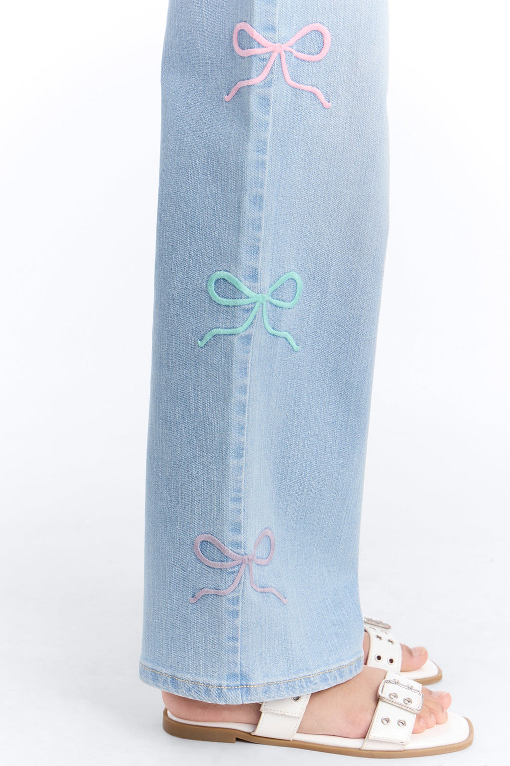 Mini Positively Pretty Wide Leg Jeans - Light Wash