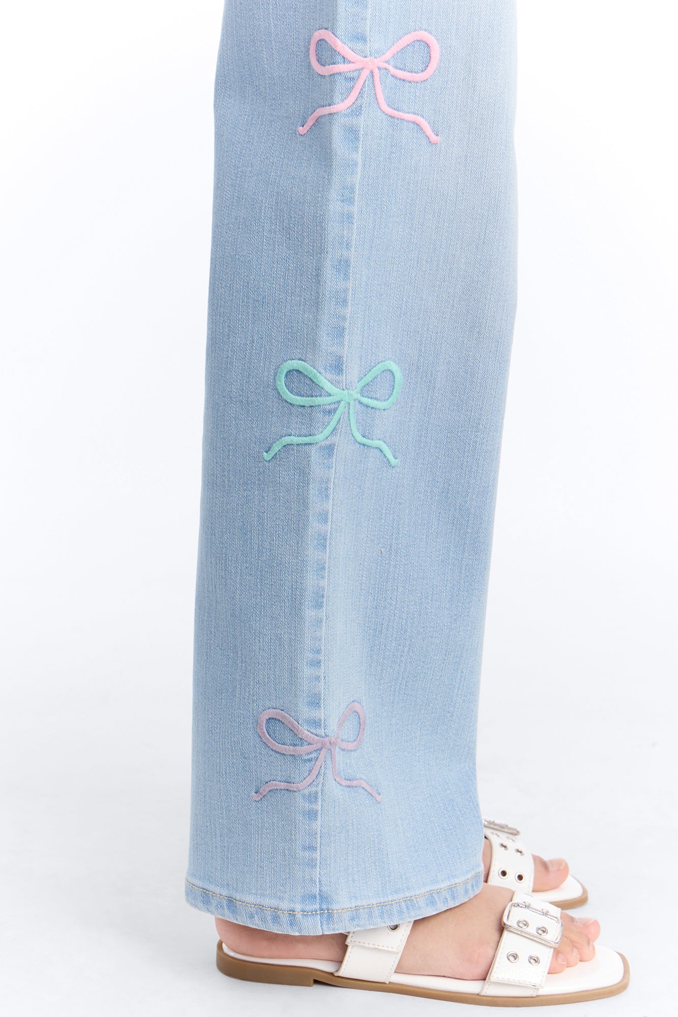 Mini Positively Pretty Wide Leg Jeans - Light Wash