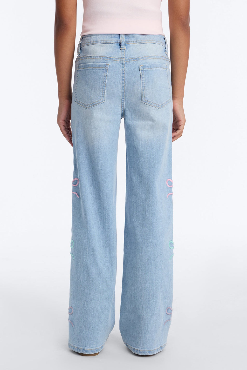 Mini Positively Pretty Wide Leg Jeans - Light Wash