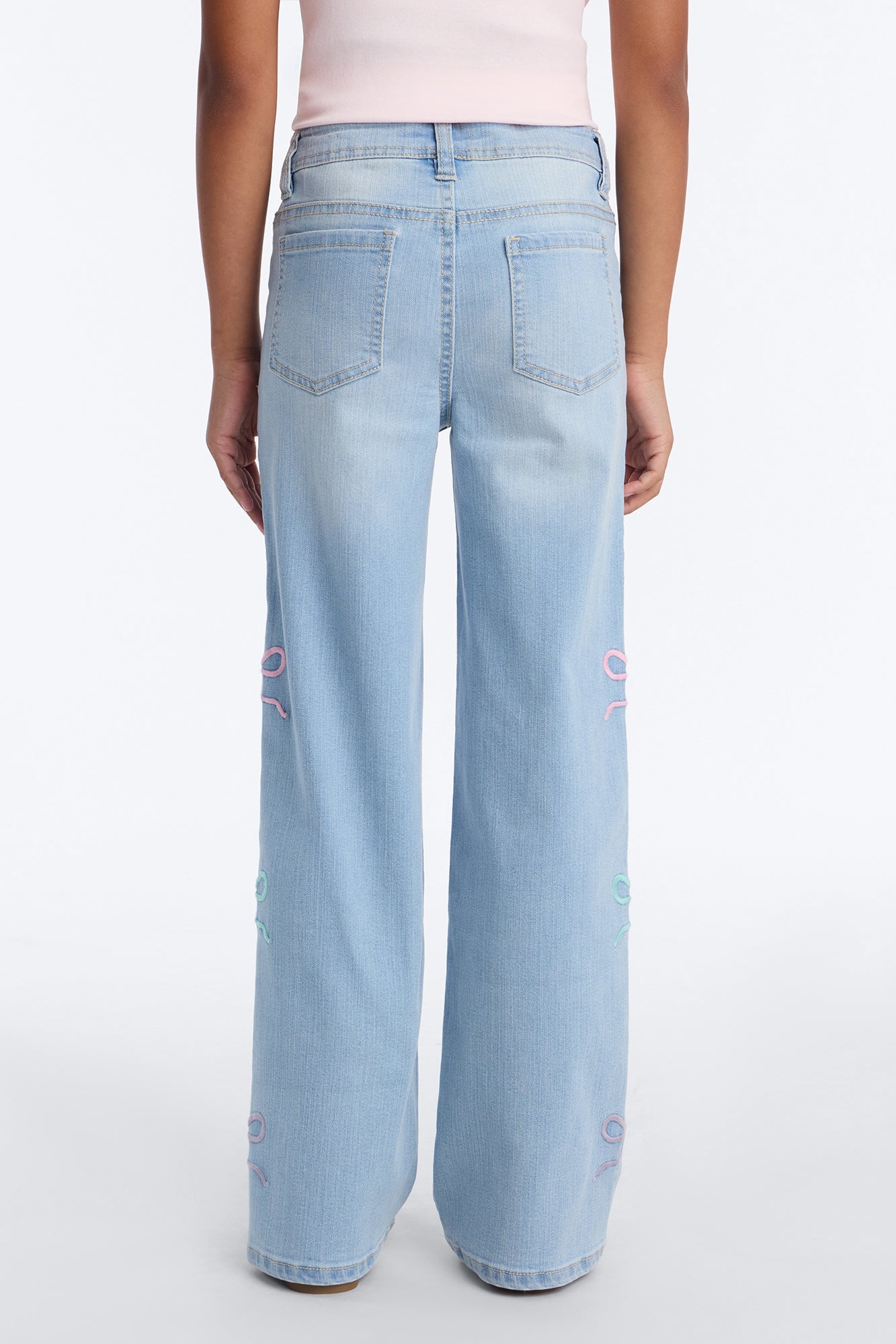 Mini Positively Pretty Wide Leg Jeans - Light Wash