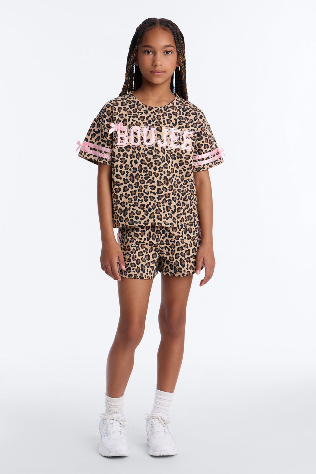Mini Beautifully Boujee Short Set - Leopard