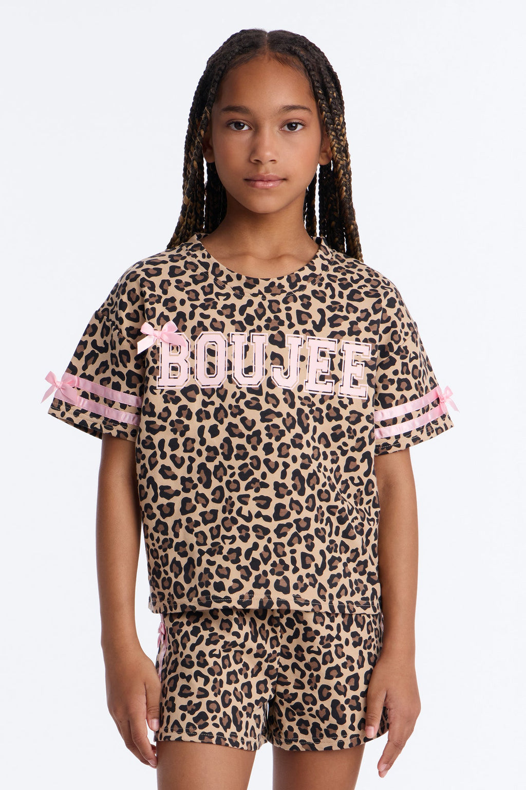Mini Beautifully Boujee Short Set - Leopard