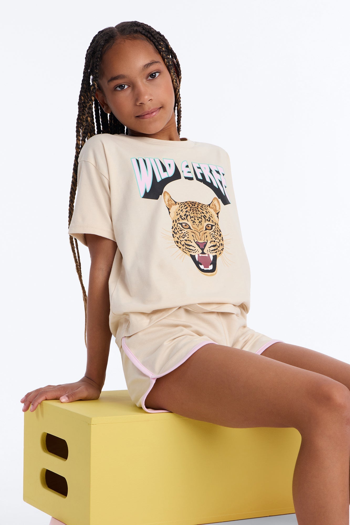 Mini Wild & Free Short Set - Sand