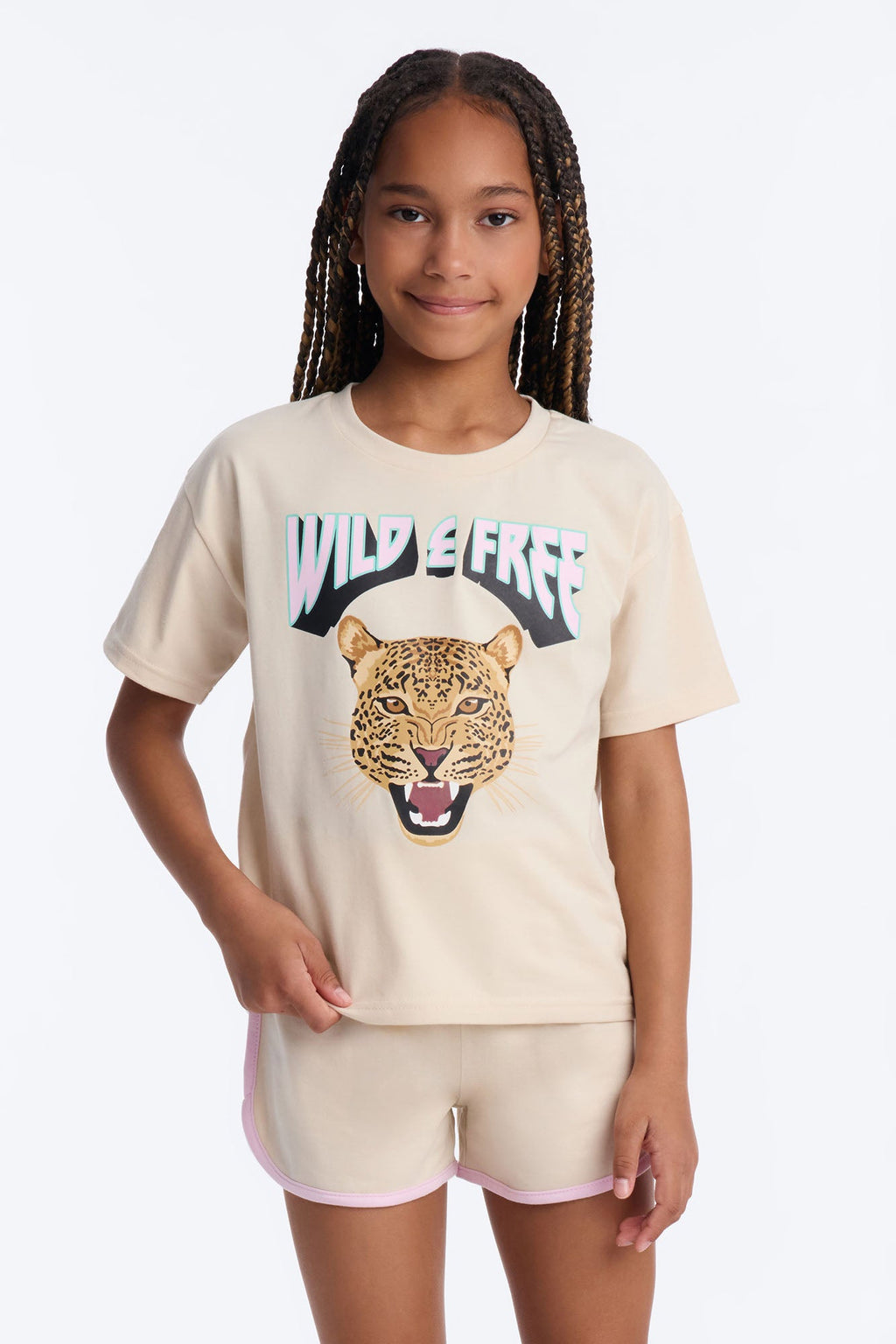 Mini Wild & Free Short Set - Sand