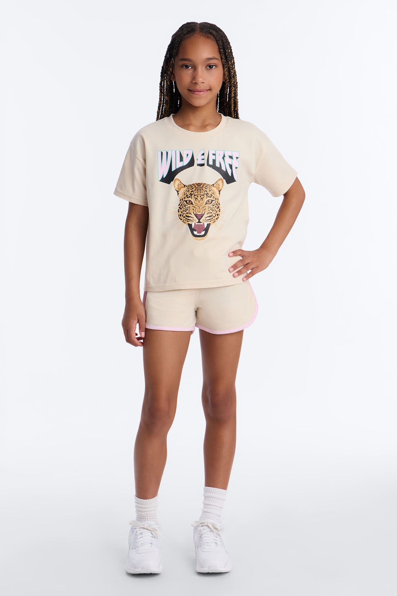 Mini Wild & Free Short Set - Sand