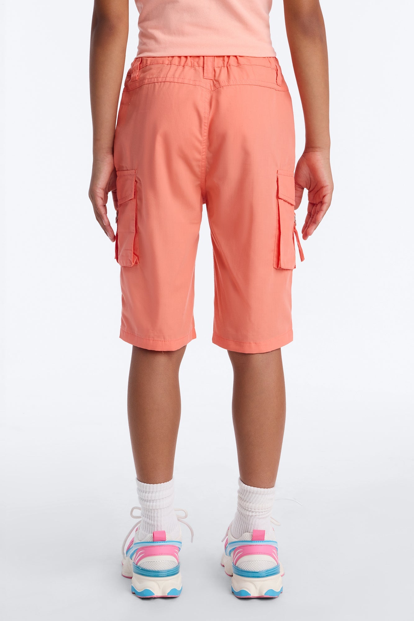 Mini Victoria Cargo Bermuda Shorts - Orange