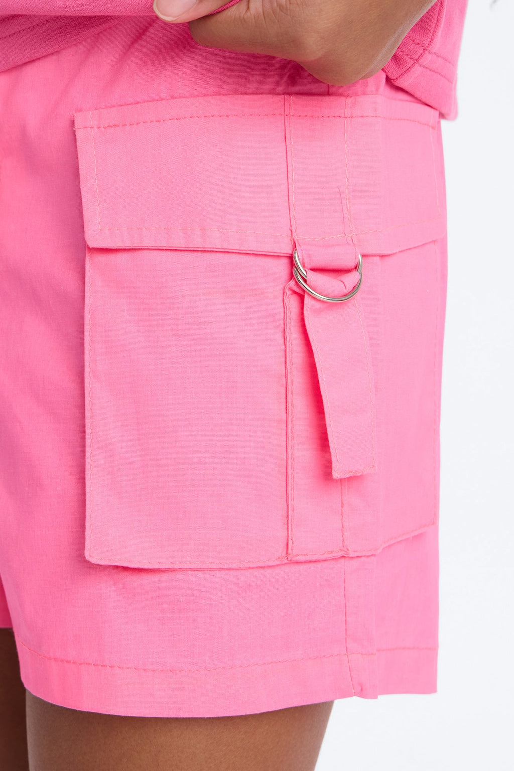 Mini Ezra Poplin Shorts - Pink