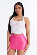 Put It On My Husband's Tab Halter Tank - White