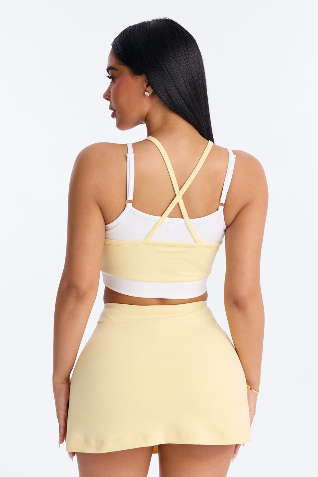Melinda Tank And Mini Skort Set - Butter Yellow