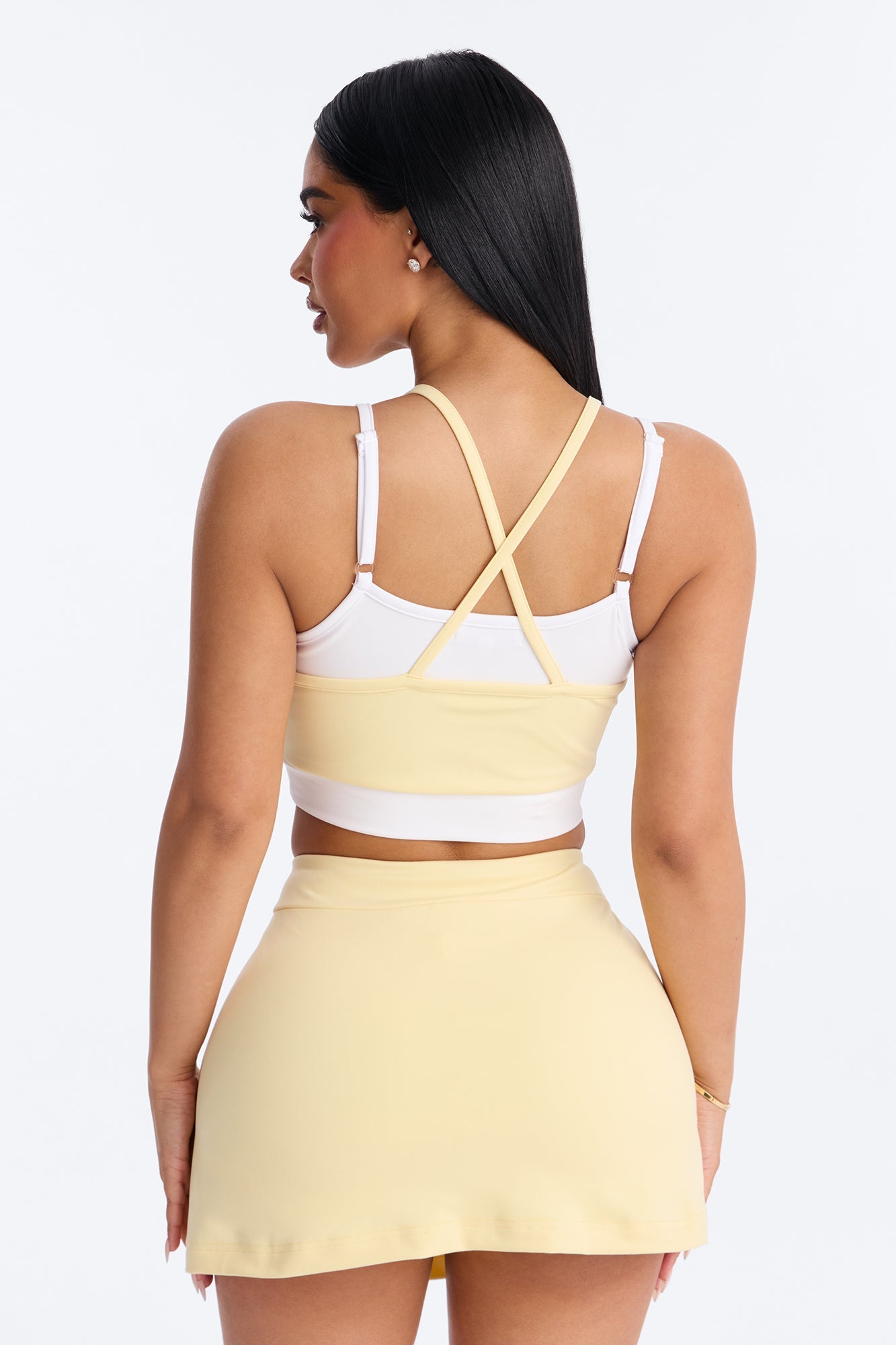 Melinda Tank And Mini Skort Set - Butter Yellow