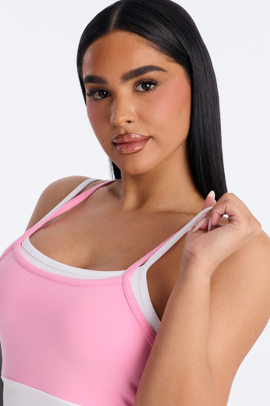 Melinda Tank And Mini Skort Set - Pink