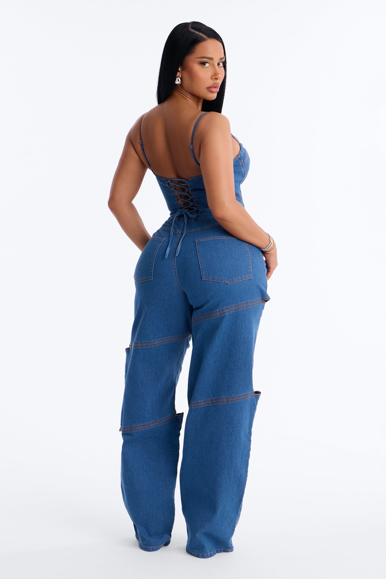 Jenny Denim Pant Set - Light Wash