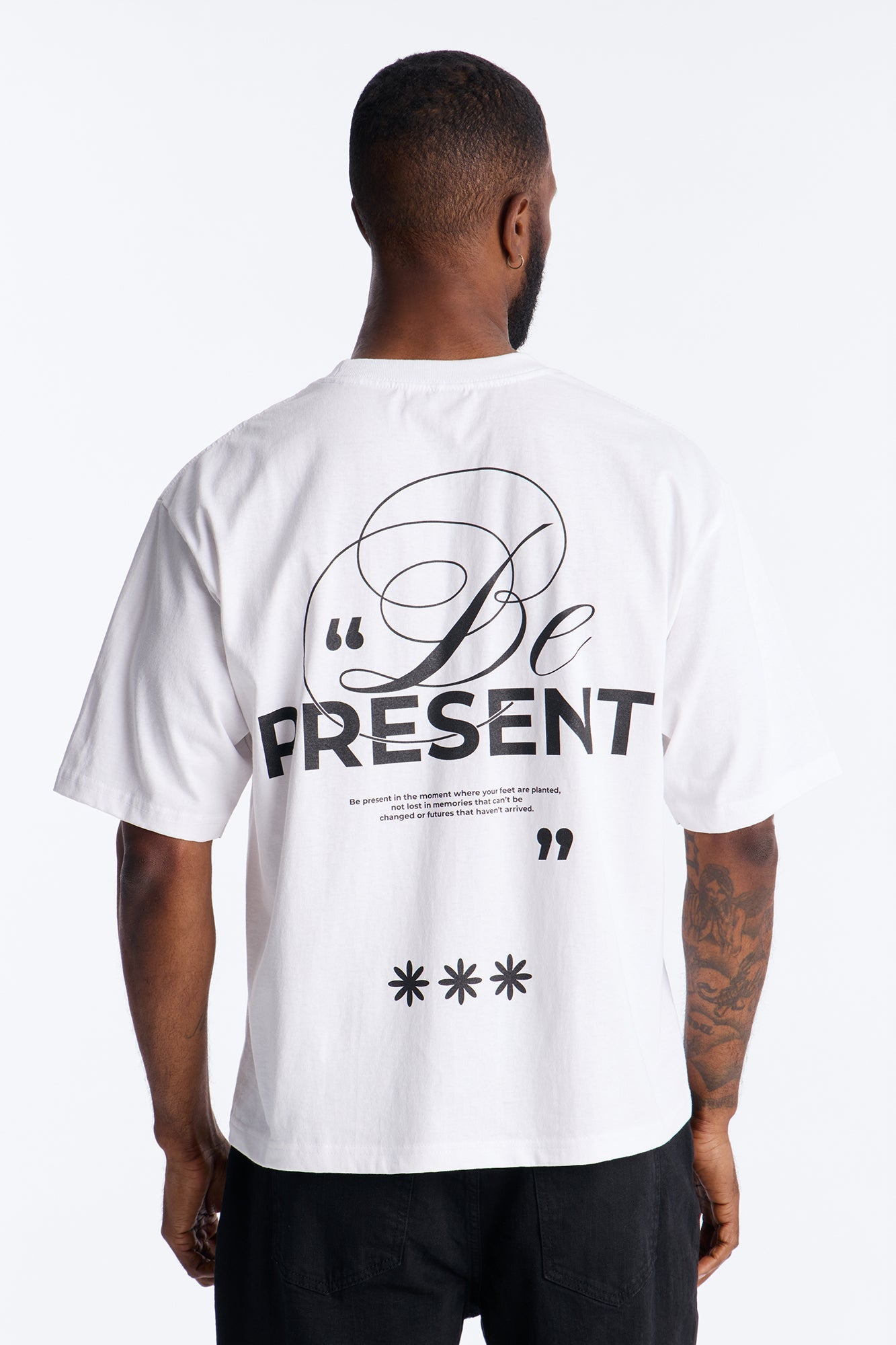 Be Present Boxy Short Sleeve Tee - White