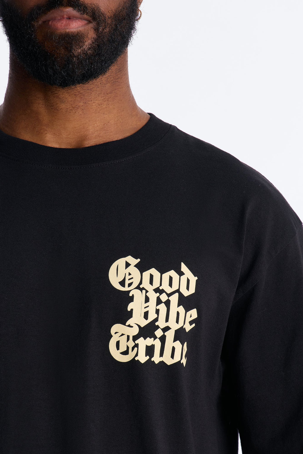 Good Vibe Tribe Boxy Short Sleeve Tee - Black