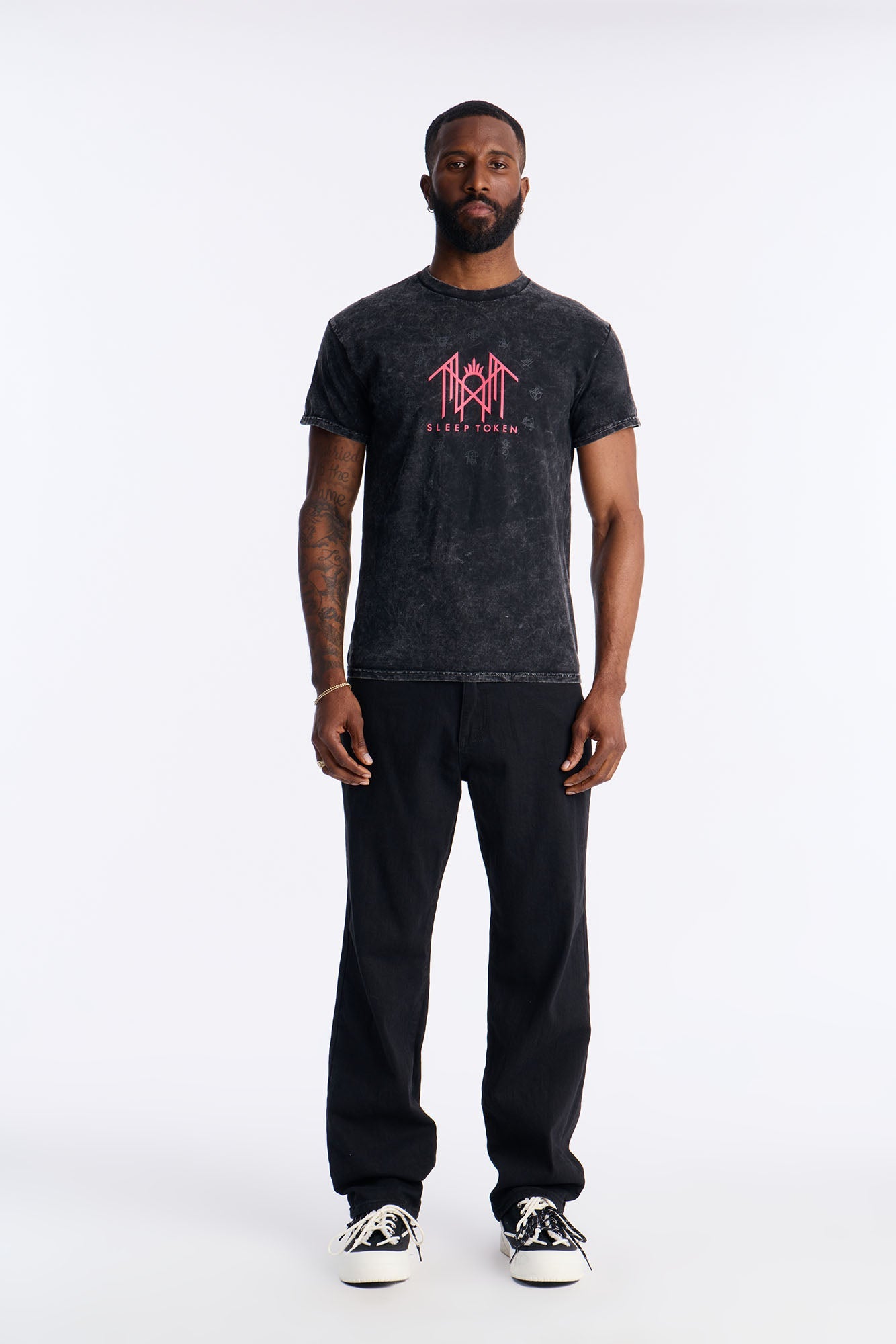 Sleep Token Flamingo Vintage Short Sleeve Tee - Black Wash