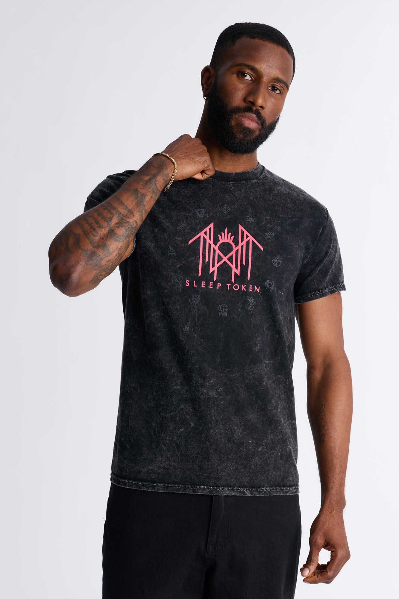 Sleep Token Flamingo Vintage Short Sleeve Tee - Black Wash