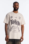 Tokyo State Of Mind Oversized Short Sleeve Tee - Grey